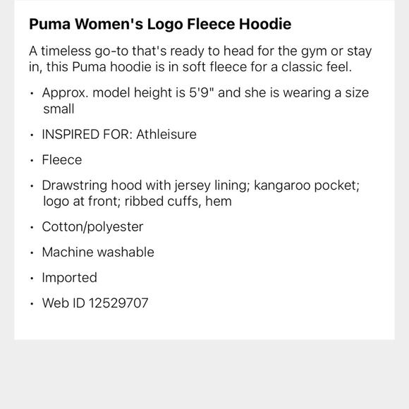 Puma Sweatshirt Women’s NWT Graphic Spell-out  Pullover Hoodie Women's XS - Picture 4 of 4